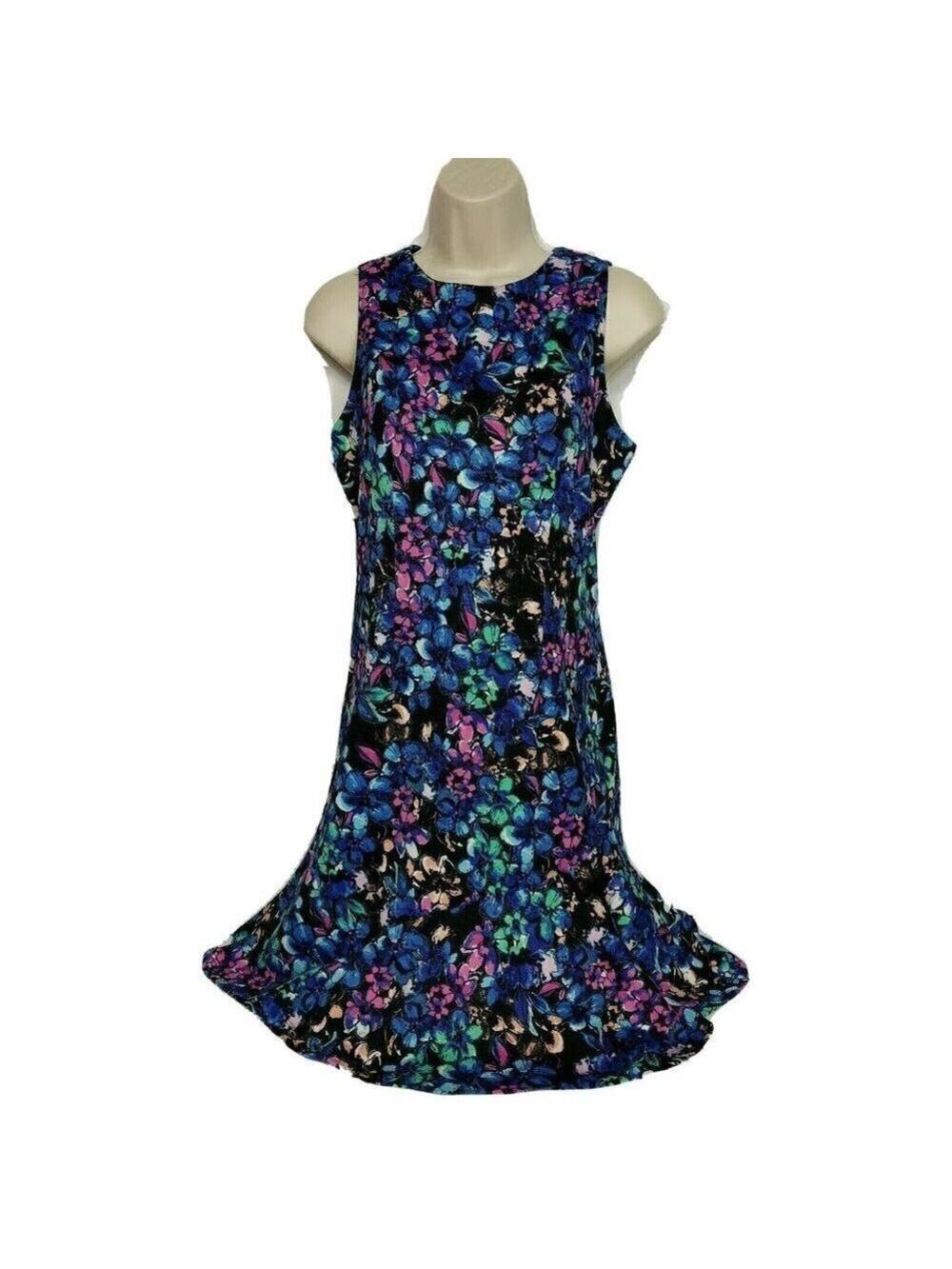 The Limited Blue Pink Floral Bodycon Dress Size 2